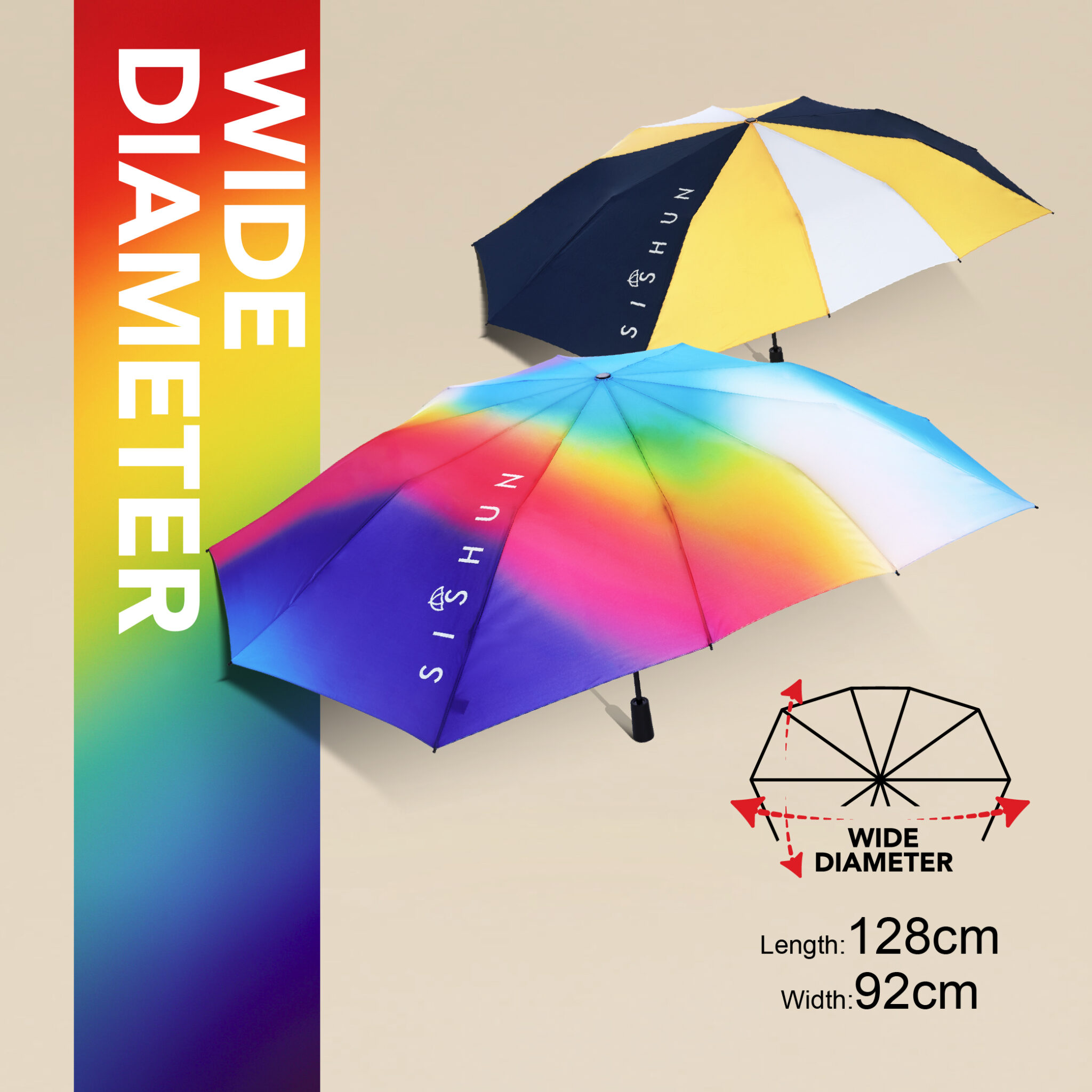 couple double umbrella